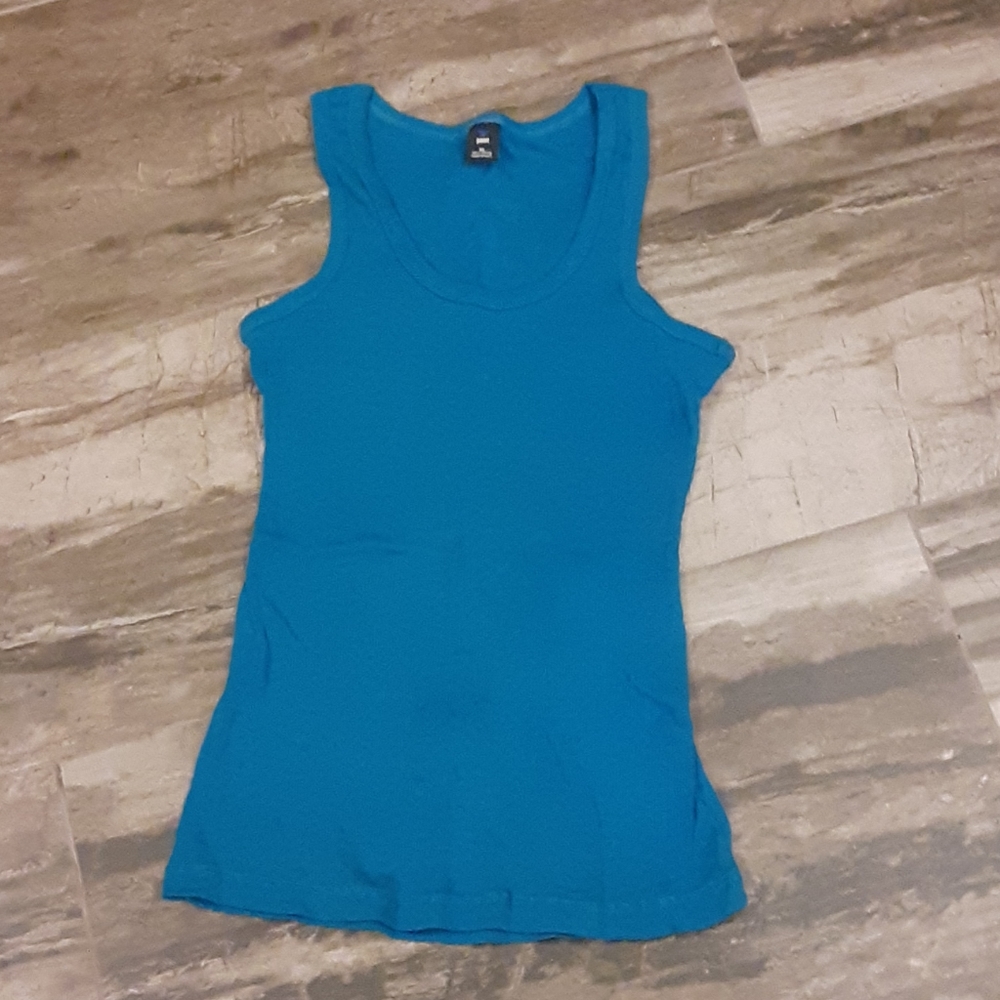 Point One Size Extra Large Turquoise Ribbed Tank Top – Great Condition